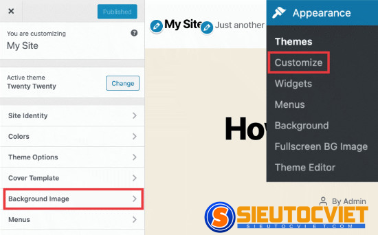 Cách chỉnh sửa giao diện Background của Theme WordPress