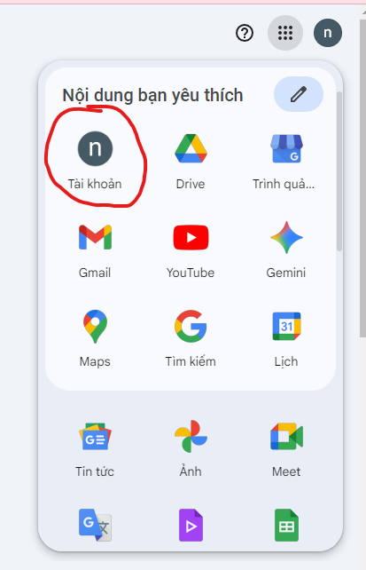 Bước 1: Truy cập trang quản trị Tài khoản Google