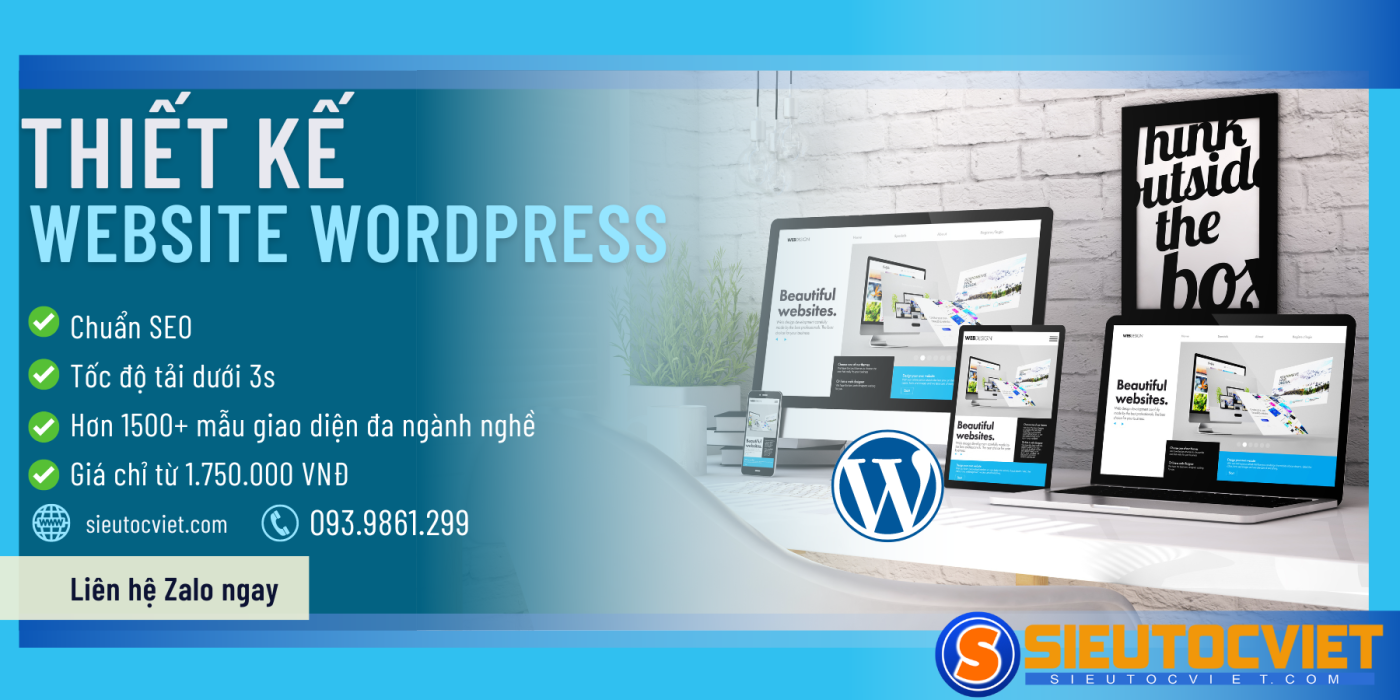 Thiết kế website wordpress siêu hời