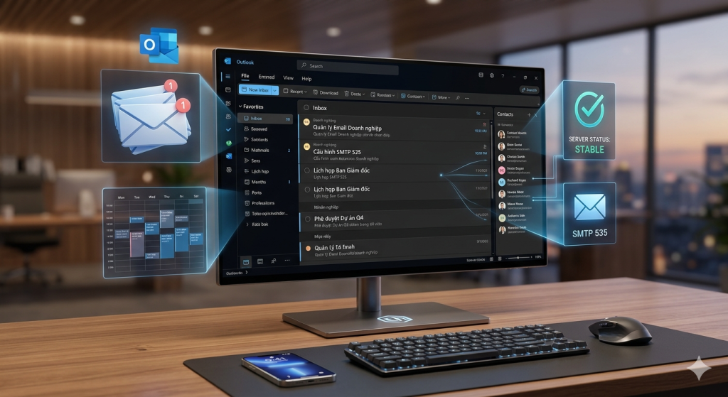 Phần mềm Outlook quản lý email doanh nghiệp