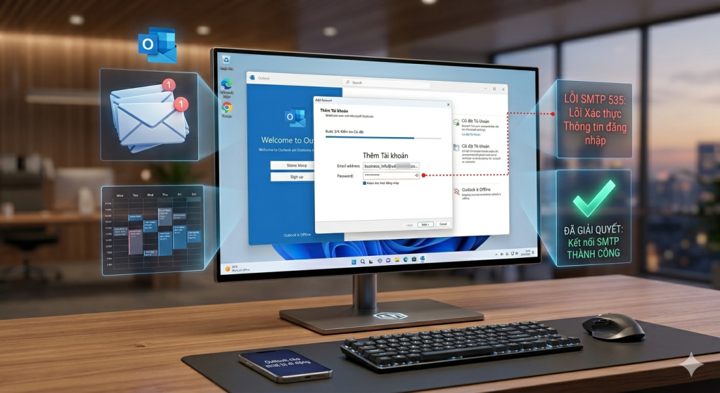 Các bước cài mail Outlook trên Windows