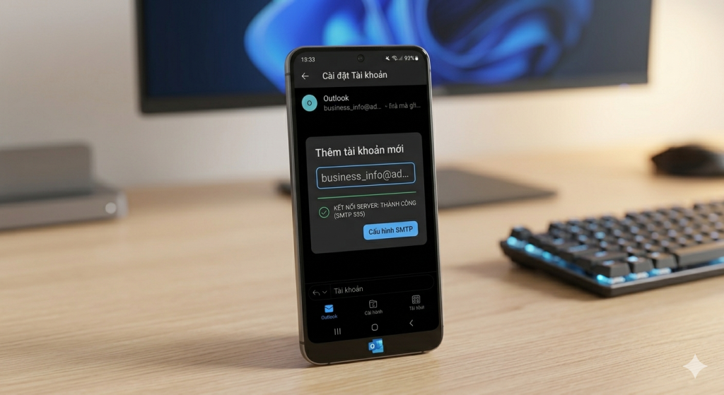 Thiết lập mail Outlook trên iPhone
