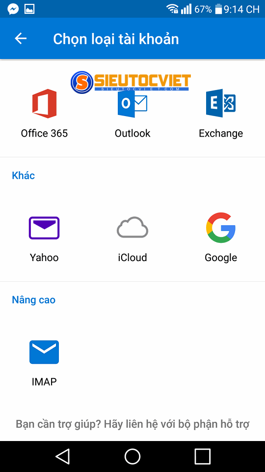 Cách cài mail công ty vào Outlook trên điện thoại