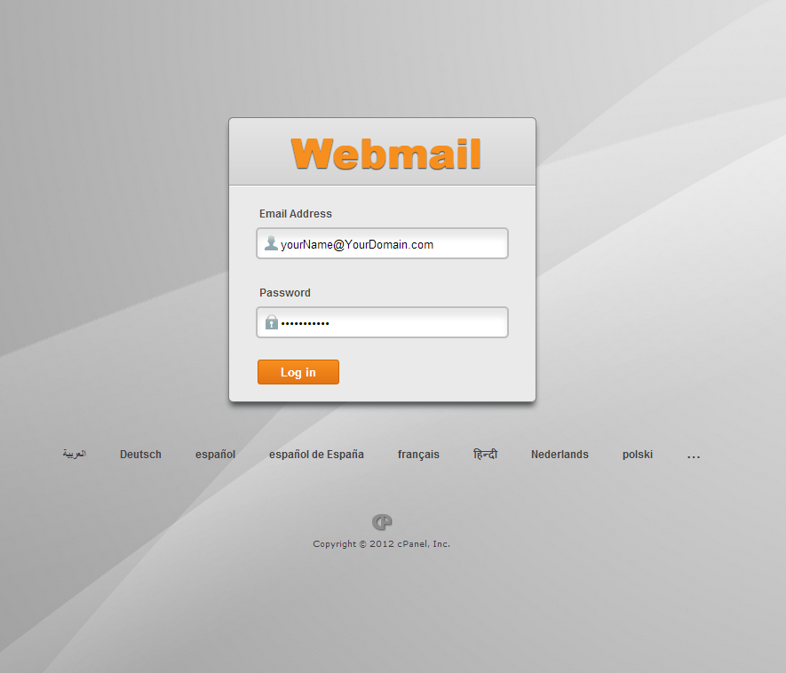 Webmail login