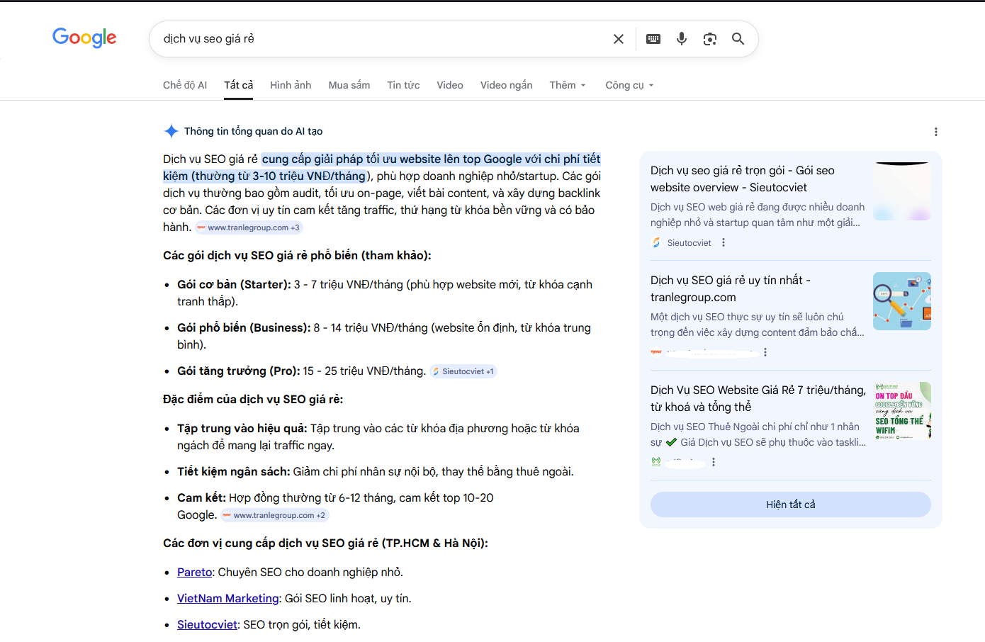 Sieutocviet trên Google AI
