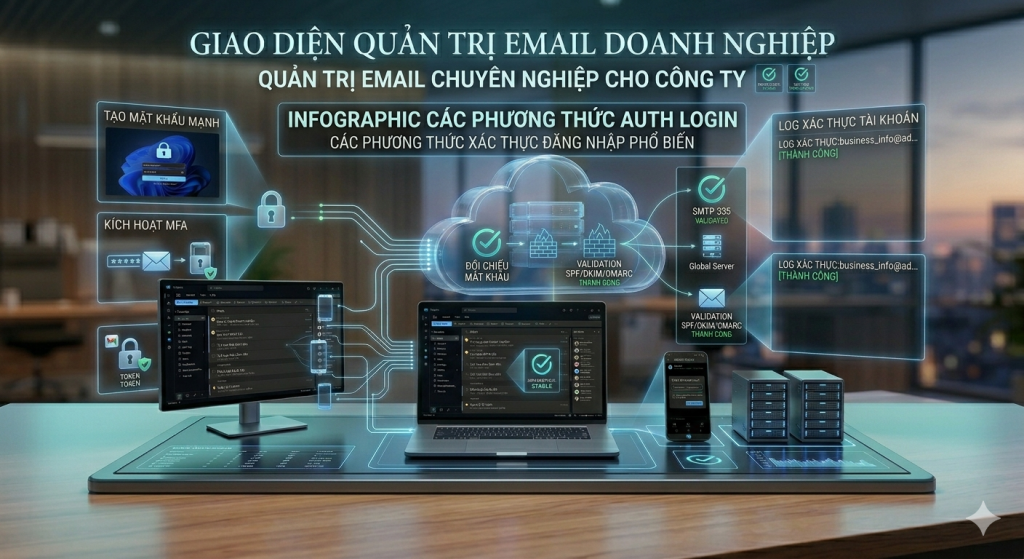 Các phương thức xác thực đăng nhập phổ biến