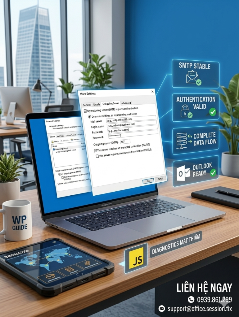 Cấu hình SMTP chuẩn cho Email doanh nghiệp