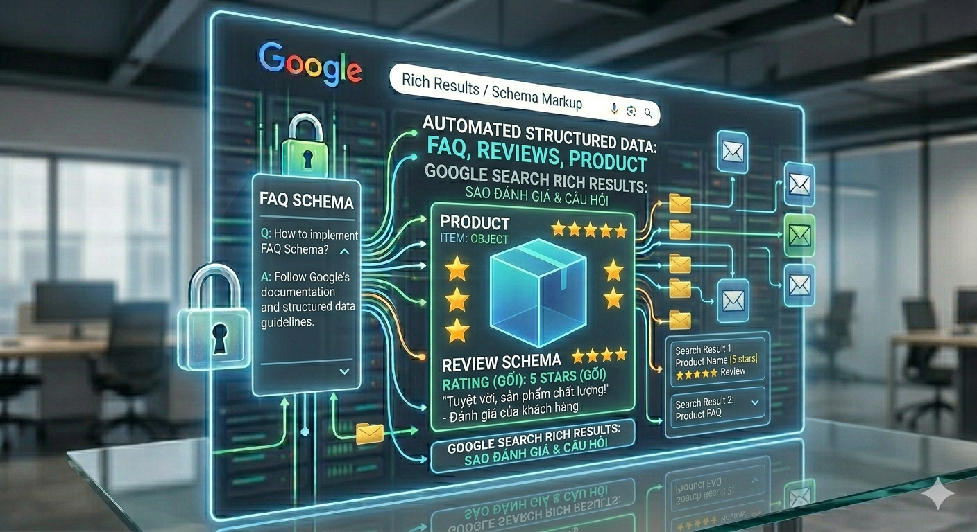 rich result schema markup FAQ sao đ&aacute;nh gi&aacute; Google t&igrave;m kiếm