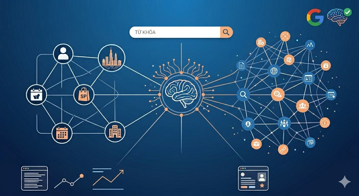 semantic SEO tối ưu ngữ nghĩa entity SEO Google Knowledge Graph